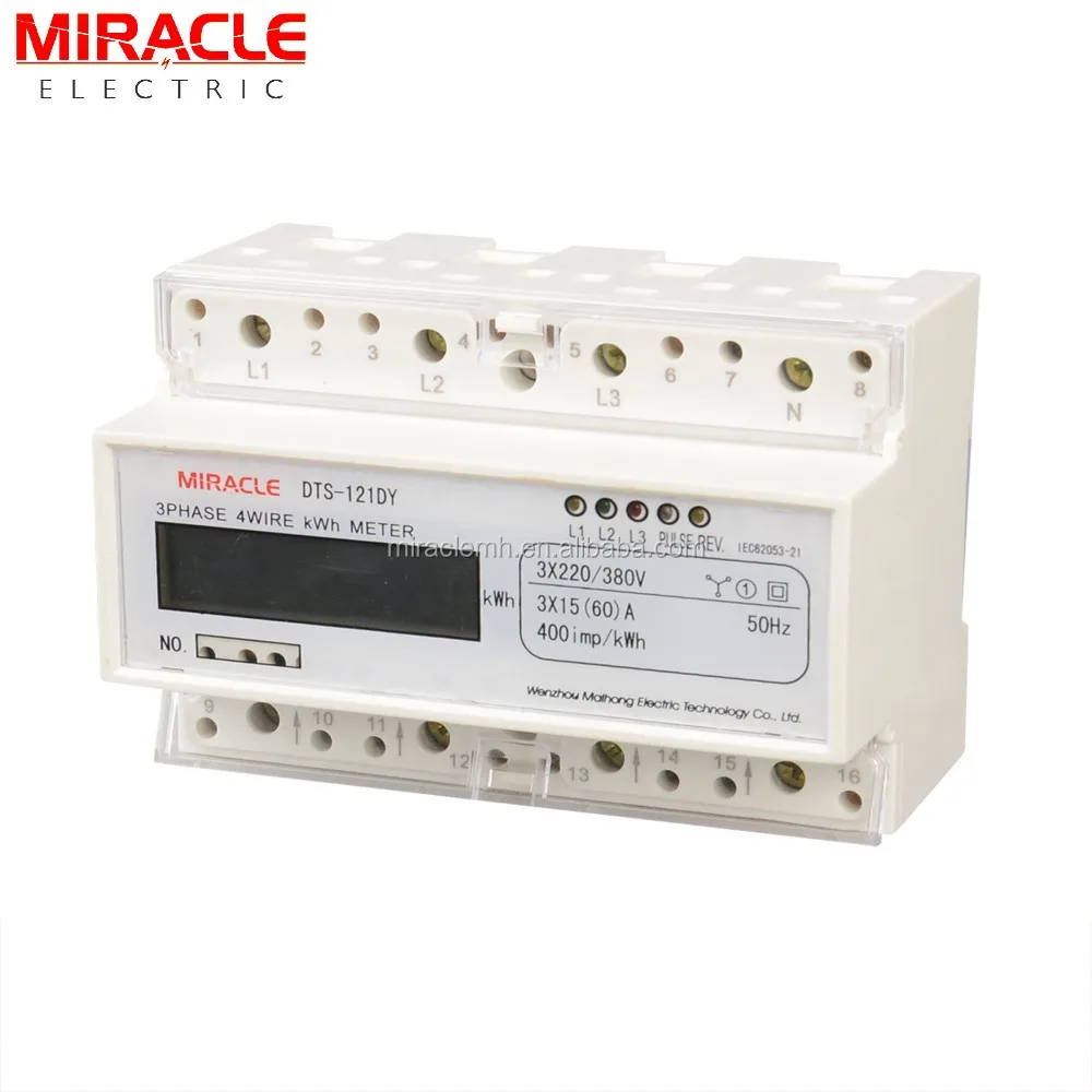 RS485 Modbus RTU DIN Rail измеритель энергии с ЖК-дисплеем