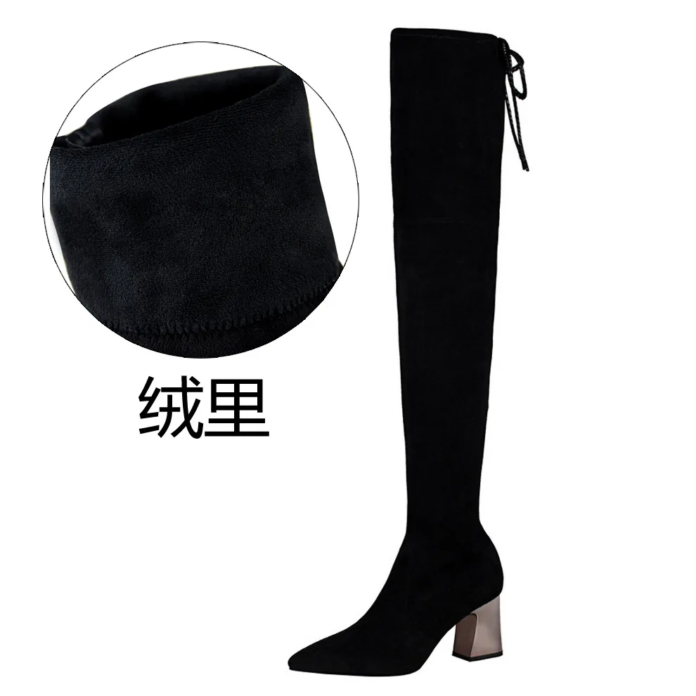 over knee boots tight black suede sexy over knee boots