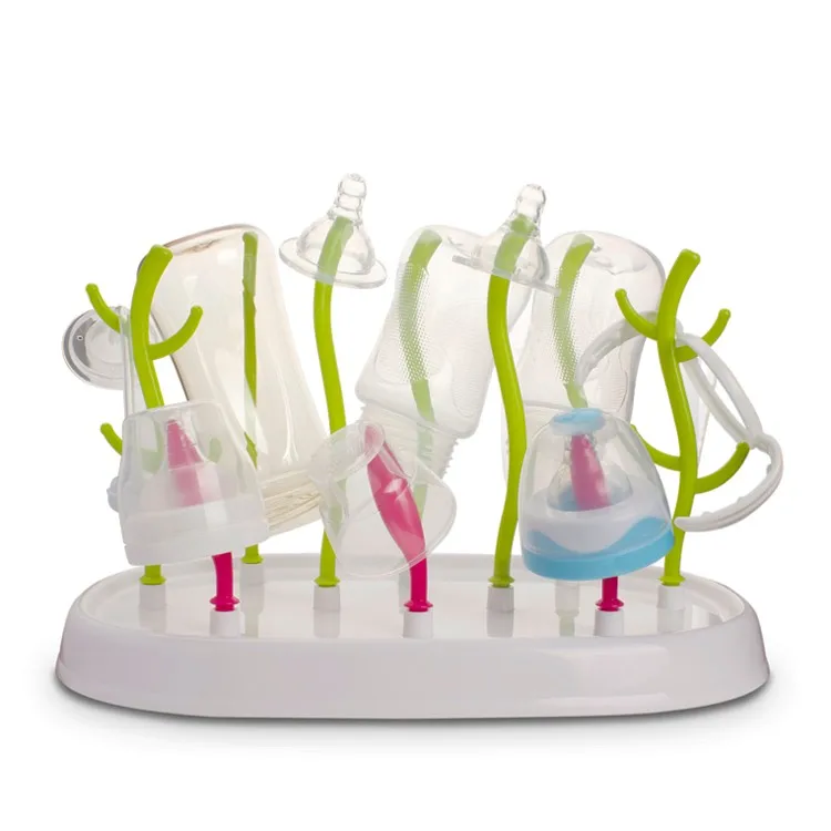 Baby Product Wholesale PP Baby Bottle Holder Baby Bottle Dry Rack with Cover