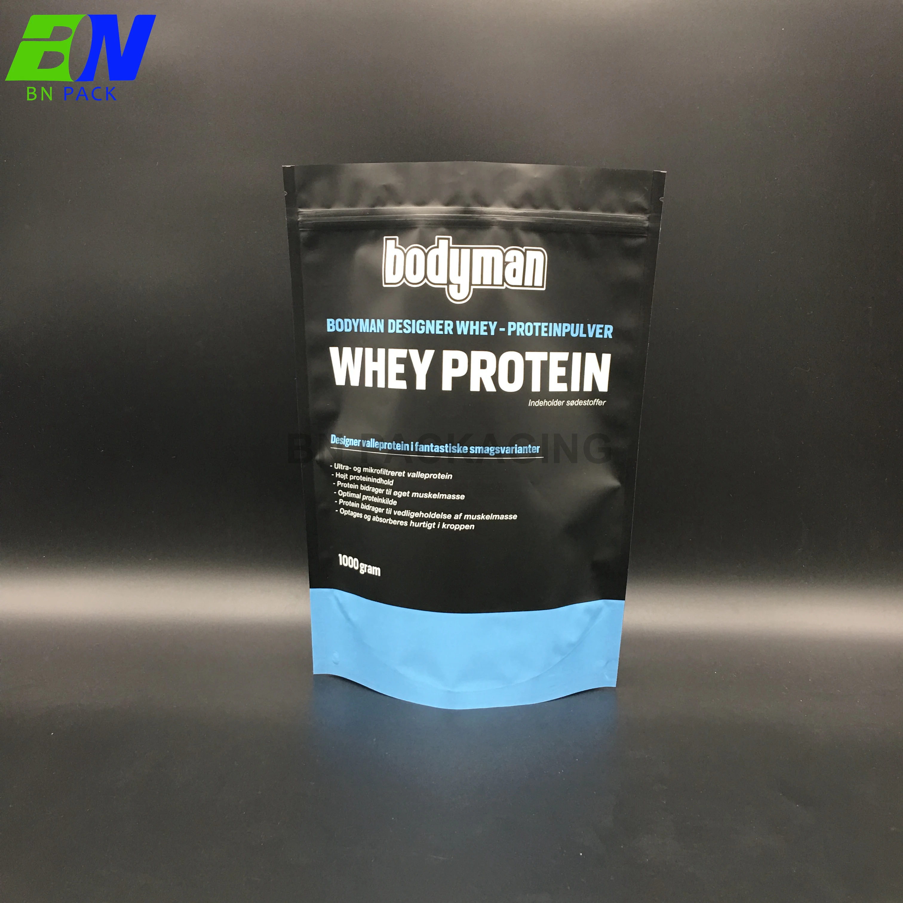 1kg whey protein powder packaging moisture proof stand up ziplock pouch doypack zipper bag