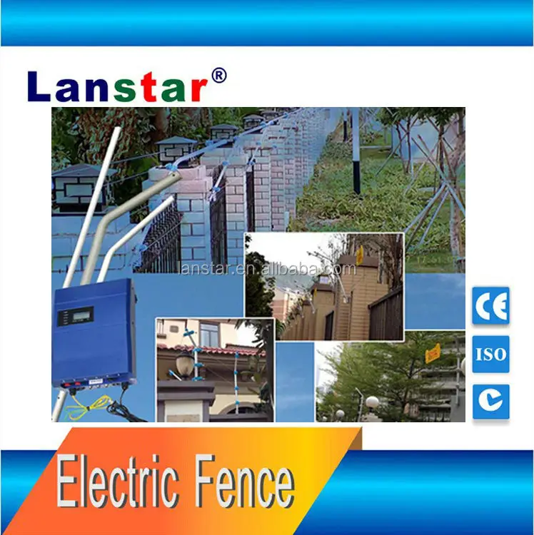 Perimeter security electric fence for house, high voltage power fence alarm equipment, China electric fence energizer