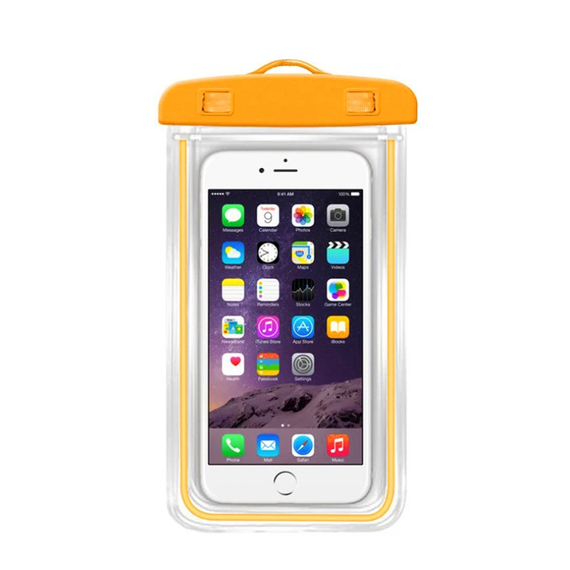 Заводская Полностью герметичная Водонепроницаемая светящаяся сухая сумка чехол Универсальная Прозрачная ПВХ сумка для мобильного телефона для плавания рекламный подарок