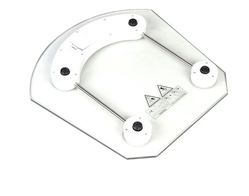 Popular Type Sector Shape 6 mm Thickness Glass Electronic 180kg Bathroom Scale Lithium Battery Power RoHs Certificate Approval