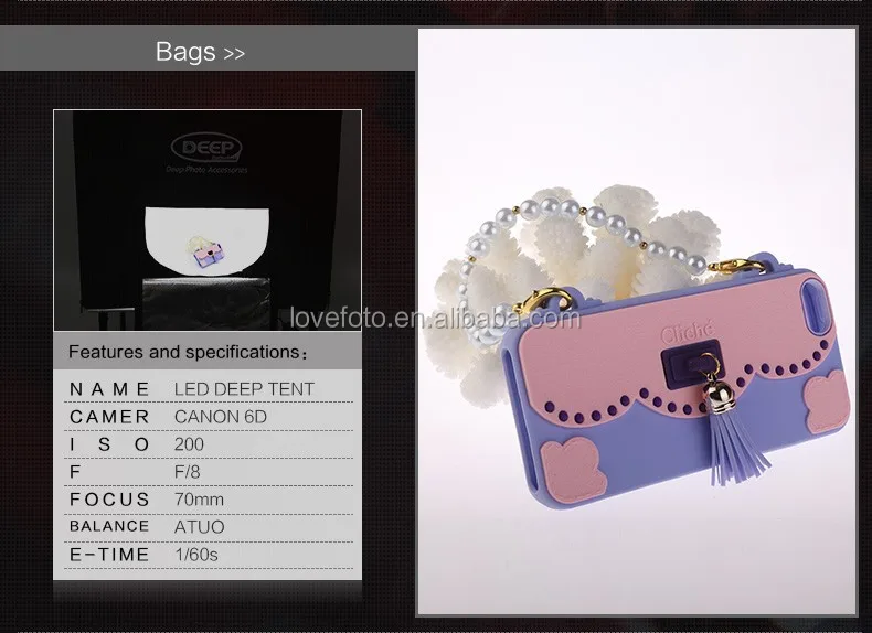 360 Photography Equipment Photo Shooting Box Kit 80*80*80cm