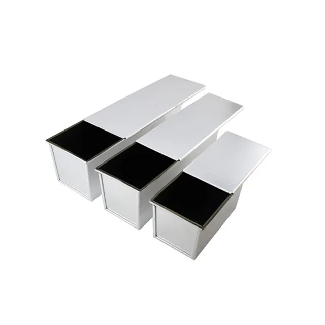Non-stick coated  pullman loaf pan hearth bread pans toast tin mold with lid