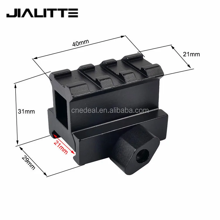 Jialitte J247 3 Slots High Profile Compact Picatinny Rail Riser Mount For Red Dots