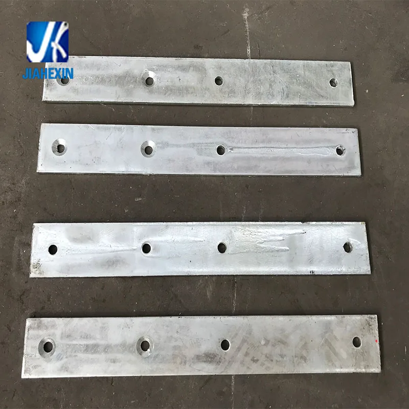 Hot dip galvanized steel fabricated flat bar with drilling holes