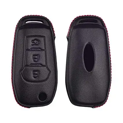 Genuine Leather Key Bags Car Key Case for Focus 3 Escort Kuga Fiesta Mustang Edge MKV Fusion F150 2016 Ranger