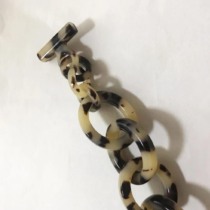 Plastic Lucite Acetate Resin Acrylic Bag Tortoise Shell Eyeglass Chain/Tortoiseshell Eyewear Eyeglass Chain Accessories