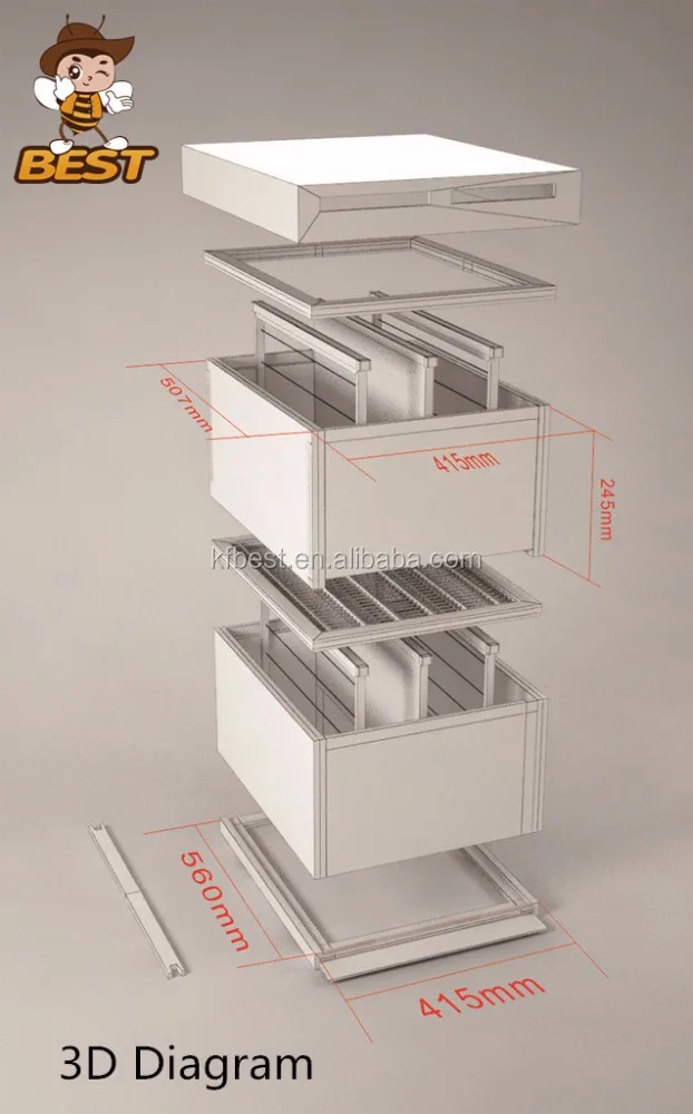 Beekeeping equipment two layers waxed beehive