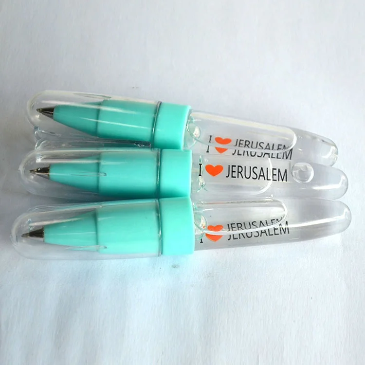 Custom Glitter And 2D PVC Floater inside Plastic Liquid Ball Point Pen Advertising