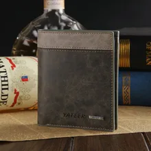 Hot Selling Chic Korean Men’s Bifold Business Matte Leather Wallet Card Holder Purse Stripes