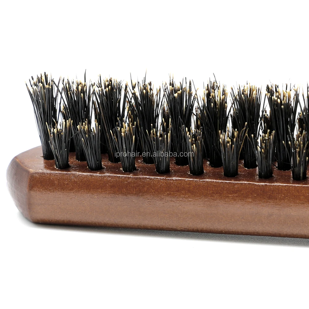 Boar Bristle Hairdressing Comb Fluffy Wood Handle Hair Brush