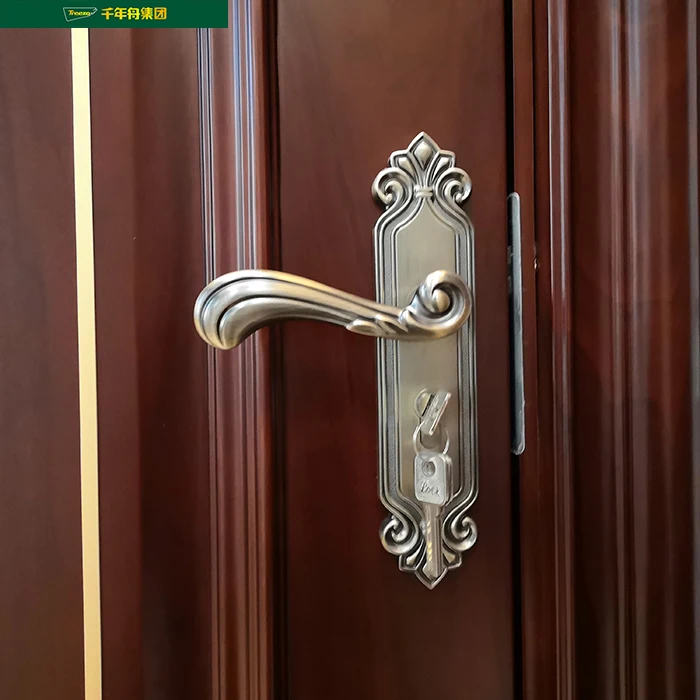 Premium Custom Home Furniture MDF Board Interior Wooden Door with Groove Design for Residential Houses  Bedrooms Living Room