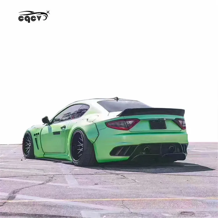 Wide body kit for Maserati GT GTS in LB style carbon fiber front lip rear diffuser rear spoiler front bumper side skirts fender