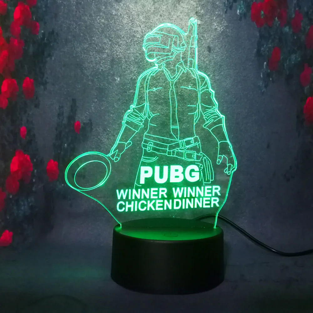 Shine FANSATY Battle Royale Game PUBG Winner TOUCH  LED Desk Lamp USB 7 Color Night light Boy Kid Toy Home Decor Christmas Gifts