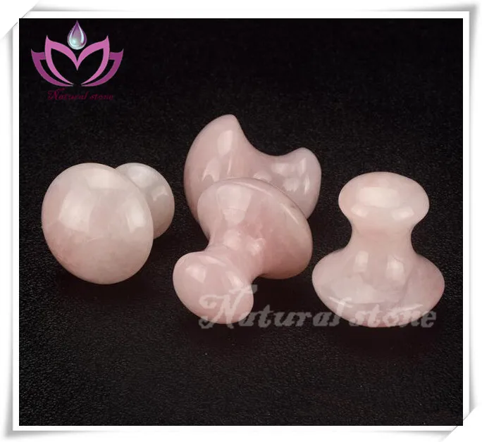 Mushroom shape rose quartz massage stone Therapy body Massage tool
