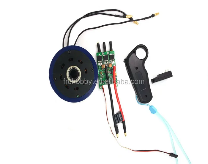 One set MP83mm hub motor with vesc sina wave controller and 2.4g wireless remote controller for electric skateboard