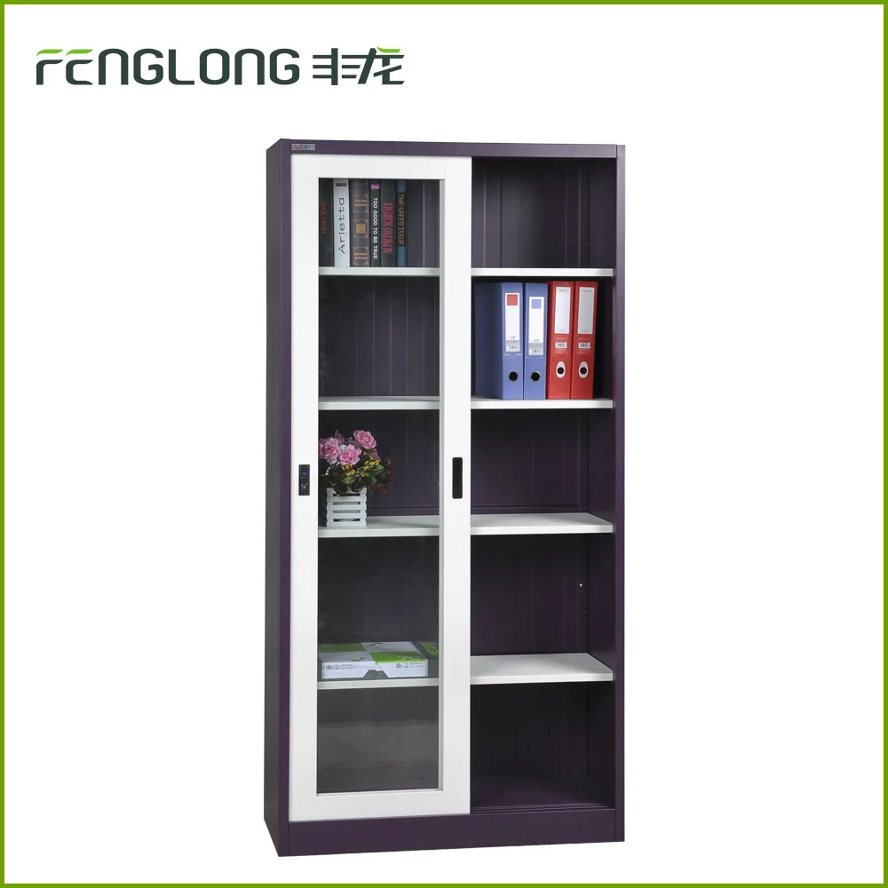 2 двери 4 слой доски стеклянные раздвижные коммерческих металлическая мебель стальной шкаф