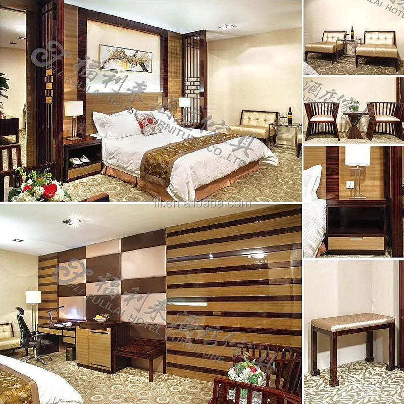 5 star Contemporary hotel furniture /bedroom set in contemporary bedroom design (FLL-015)