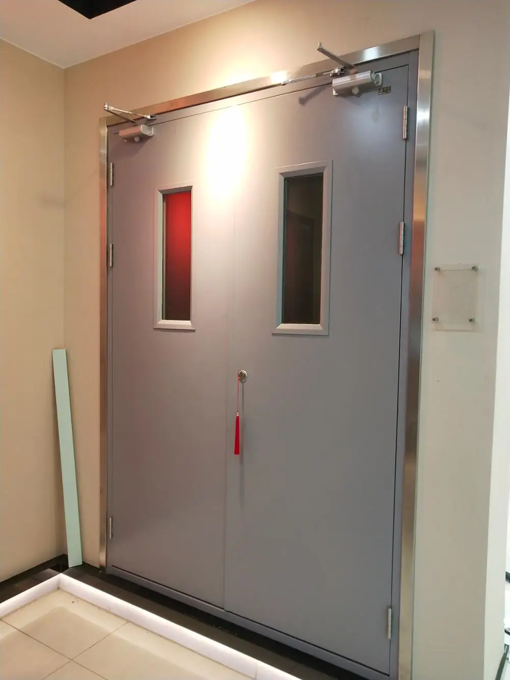  JIAHUI DOORS Intertek Europe BS and UL EN approved fire rasteel security door With fireproof glass frame