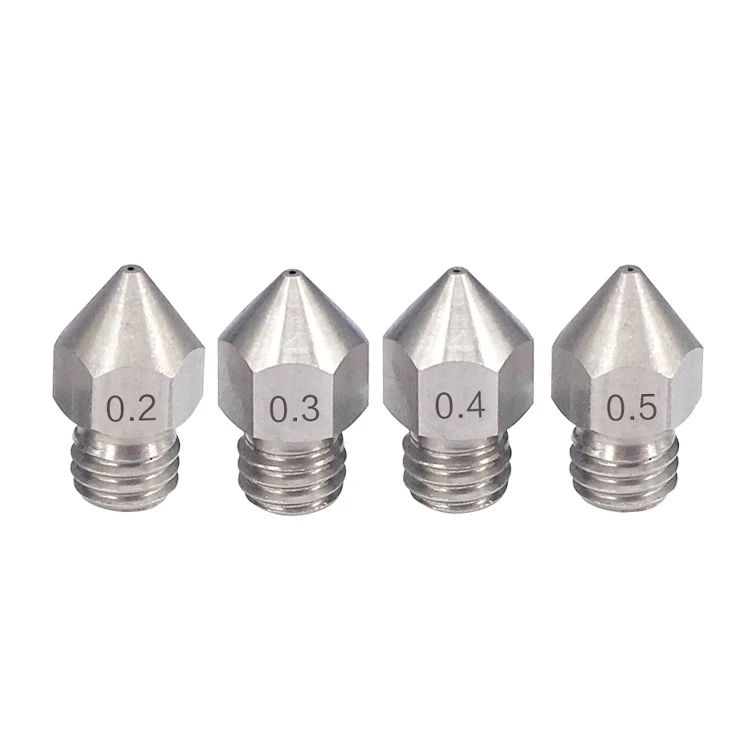 
GIULY 1.75/0.2 0.3 0.4 0.5mm 3D Printer Extruder Stainless Steel MK8 Nozzle 
