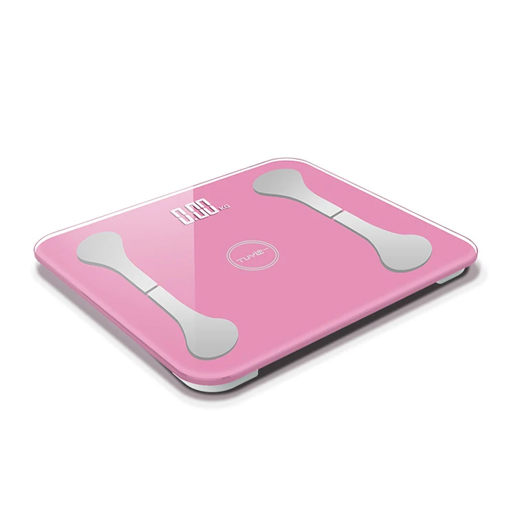 
Personal Intelligent Weight Bathroom Digital Electronic Intelligent Body Fat Scale LED 5mm Tempered Glass + ABS Plastic 10 G CE 