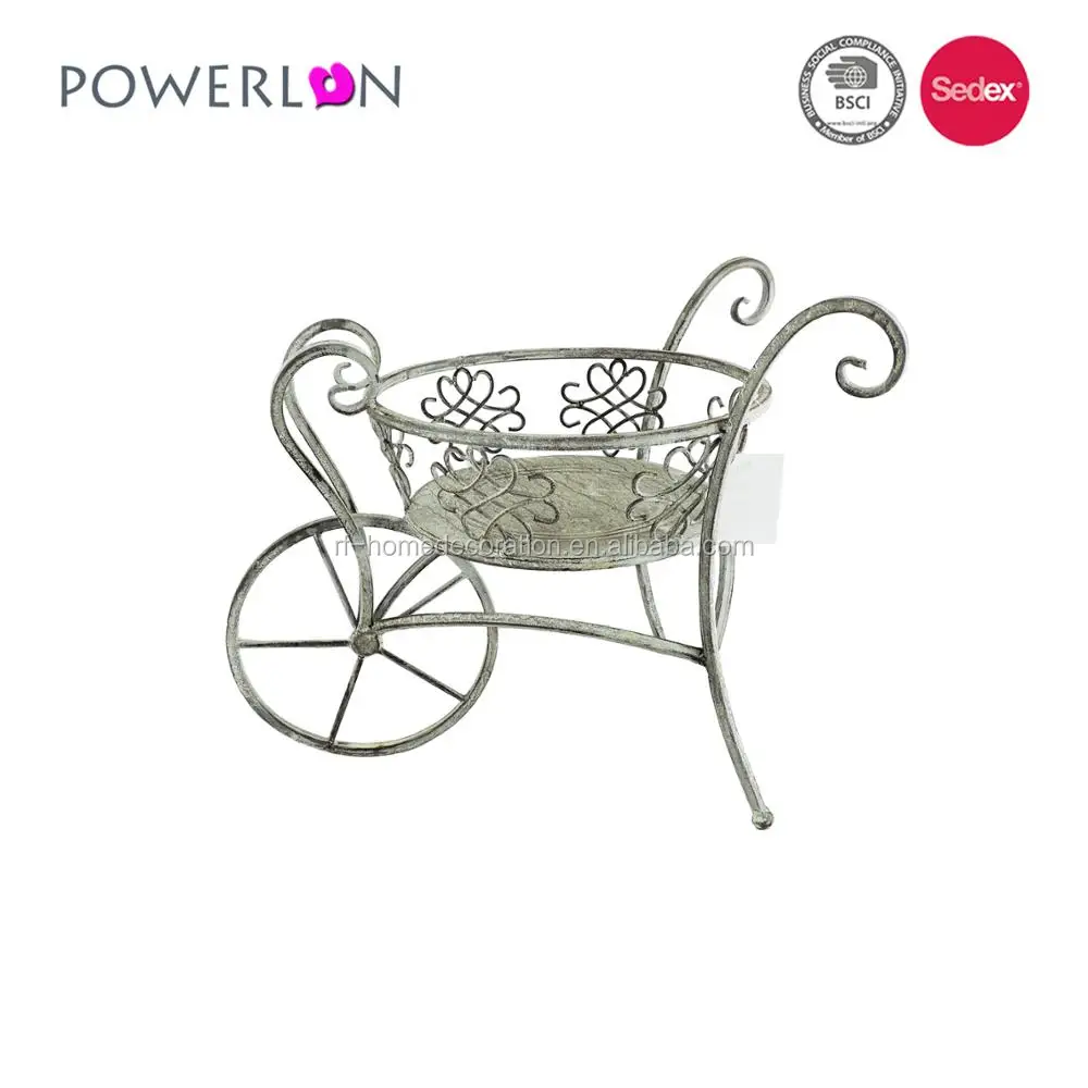 
Iron Bicycle Plant Stand Vintage Metal wheelbarrow Nostalgic Patio Furniture Garden Planter For patio garden 