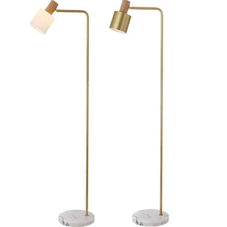 
Modern copper wood marble hotel antique brass tripod reading chinese floor lamp wholesale 