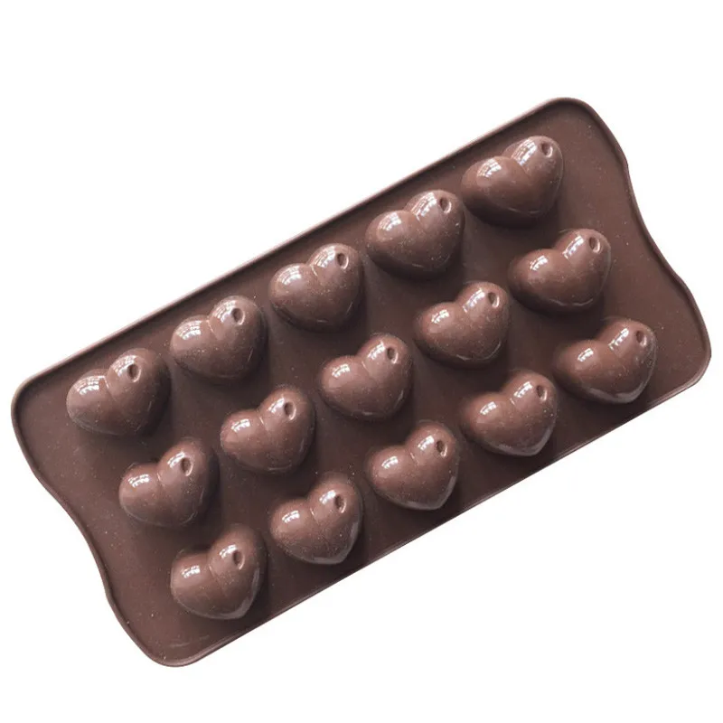 151 stock free sample 15 cavity  heart with raindrop shape silicon resin mold, silicone ice cube tray, silicone chocolate moulds