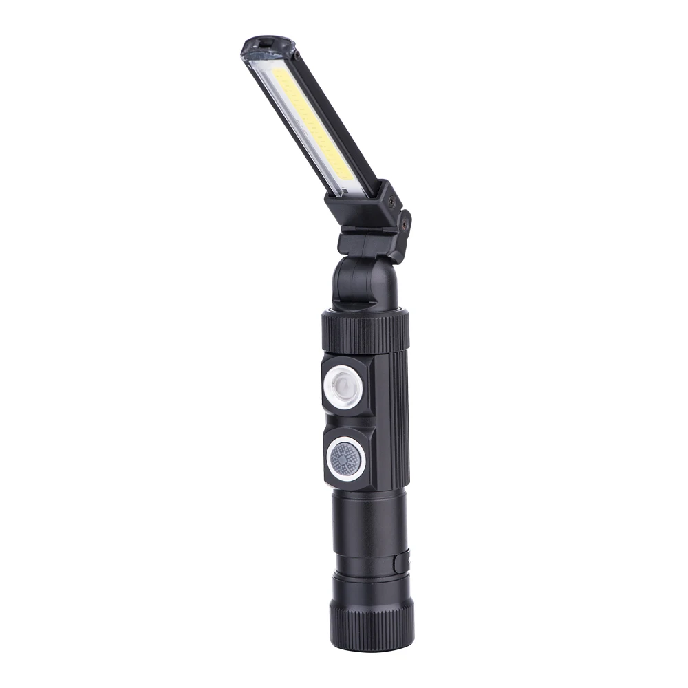 
Portable Waterproof COB High power Foldable flashlight led rechargeable work light with magnet 