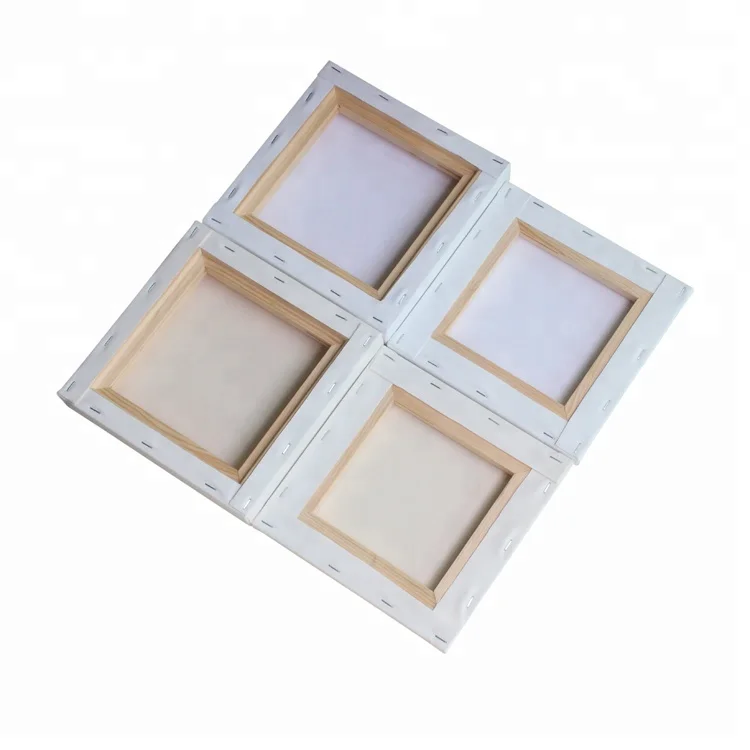 Hot sale wholesale  high quality stretched canvas with 380g 100% cotton mini blank painting canvas