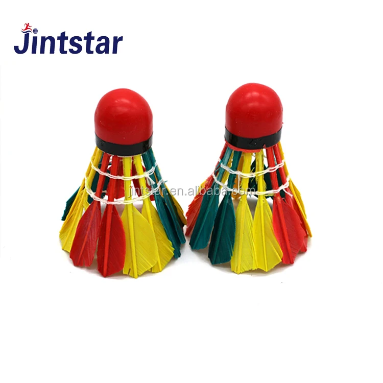 
2018 China factory top grade colorful feather badminton shuttlecock 