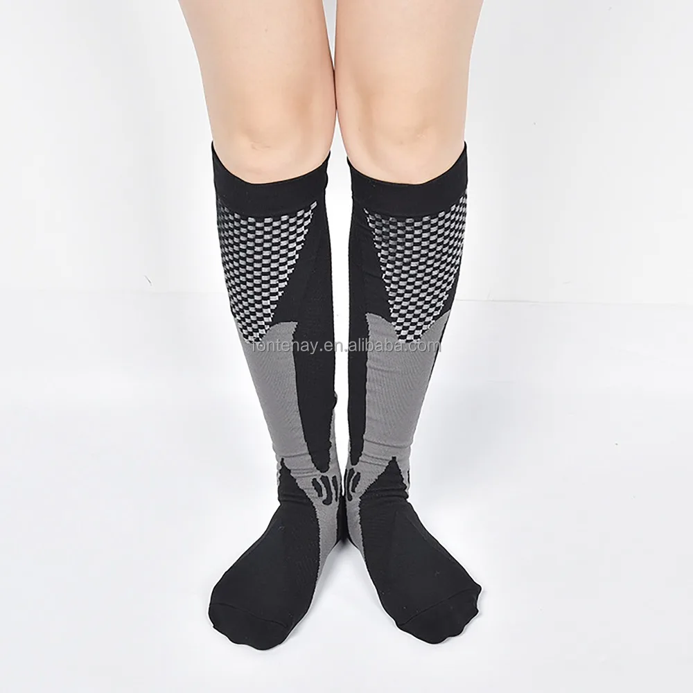 Custom Logo Unisex Running Golf Thigh High Sport Sock Young Men Copper Stockings Compression Medical Compression Stockings World