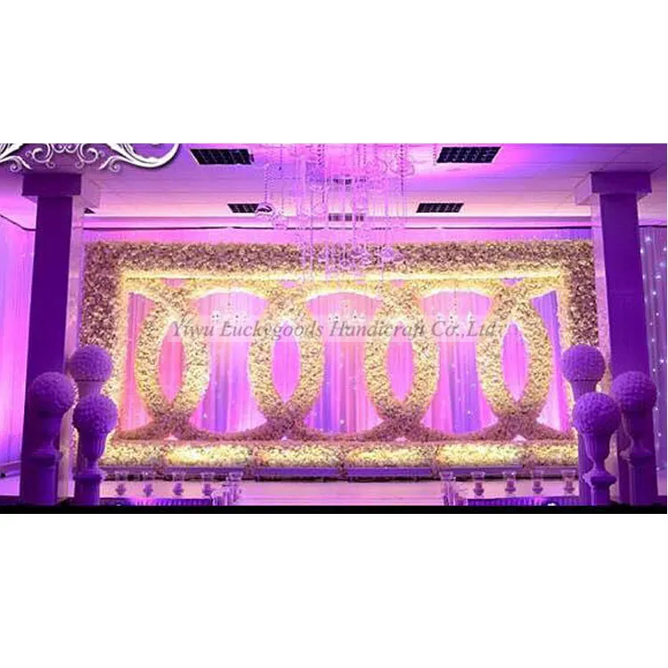 LFB576wedding party decoration luxury custom made artificial silk big arch flower backdrop