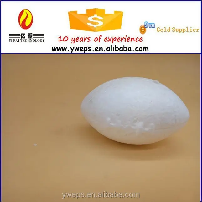 Artificial polystyrene foam Rugby ball model
