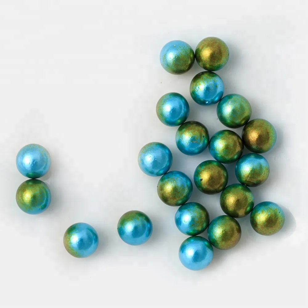 Оптовая продажа, разные размеры, пластиковые жемчужины радужного цвета, круглые бусины без отверстий для рукоделия, Бижутерия Из Бисера