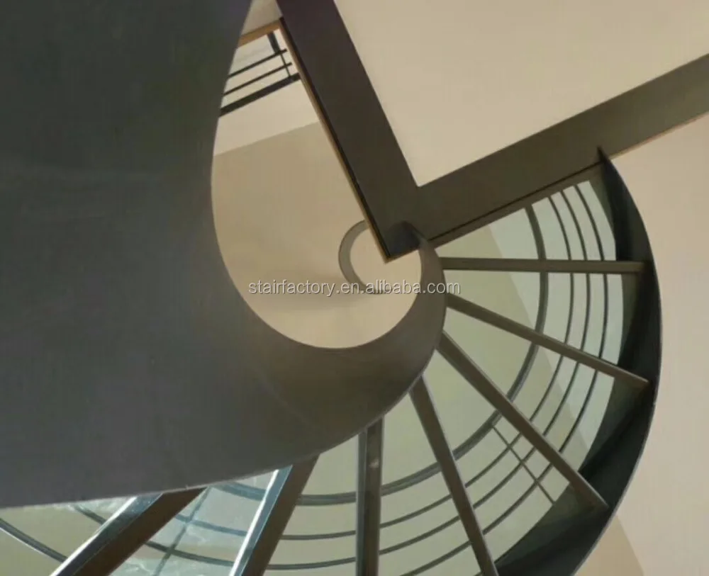 modern steel staircase Indoor curved fabricated steel stairs Indoor curved Prefabricated Steel Wood Staircase TS-471