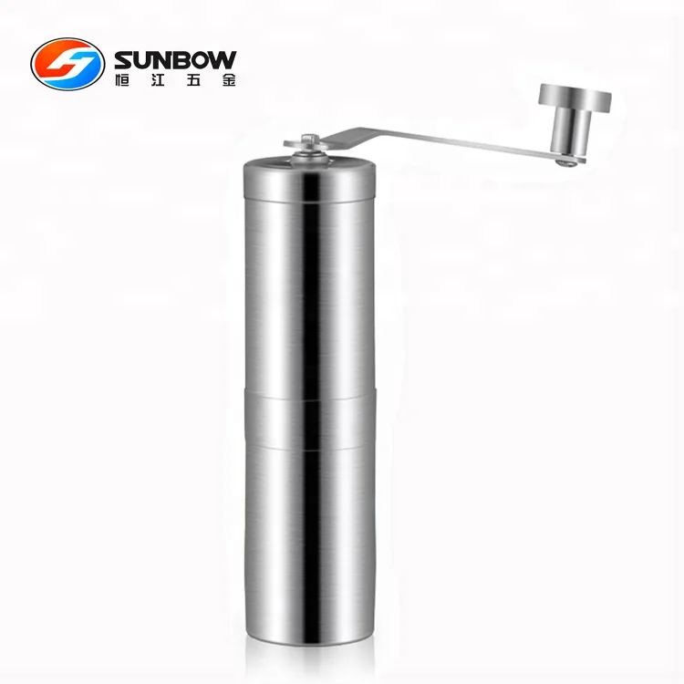 hot selling mini stainless steel manual coffee mill with aluminum knob