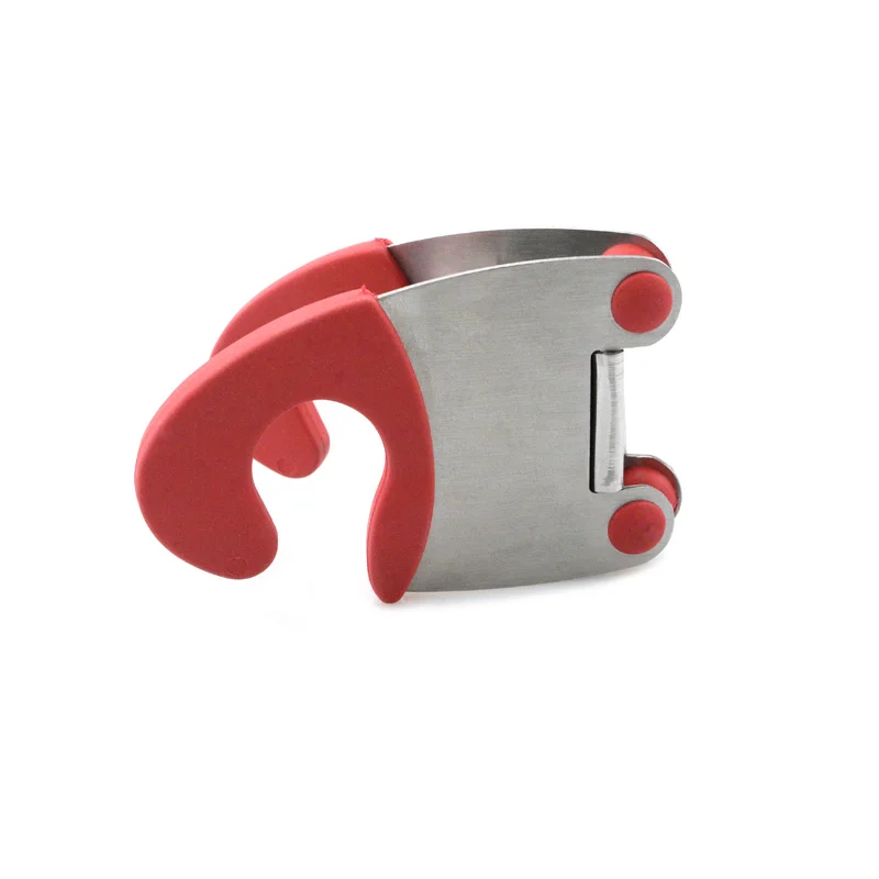 
1pc Pot Clips Stainless Steel Red Black Household Tongs Pot Pan Spoon Holder Spatula Storage Rack Kitchen Cooking Tools 