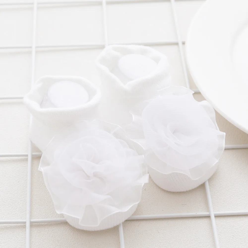 Pink Ankle Socks Flower  Meias Socks Kids Ankle 3D Girls Lace