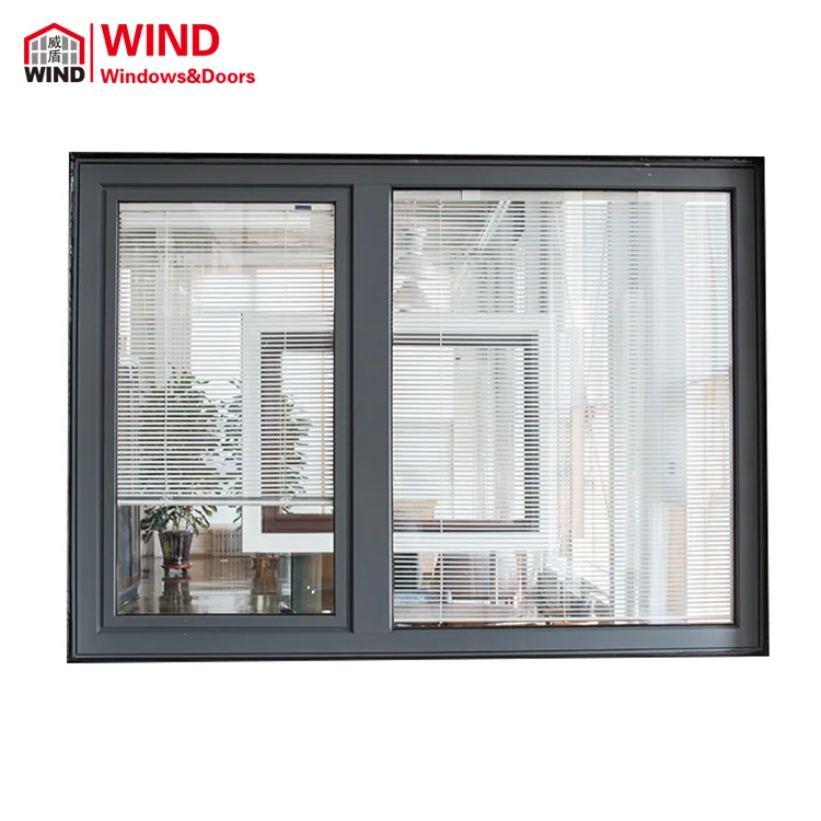 Remote control  electrical  Automatic  blind  in glass  aluminum wood windows