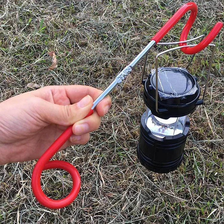 Outdoor Camping Supplies Triangle Lamp Stand Aluminum Bracket Lighting Pole Telescopic Suspension
