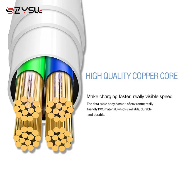 
2019 New Wholesale Cheap White USB Cable Android Fast Charging USB 2.0 Micro B Cable 