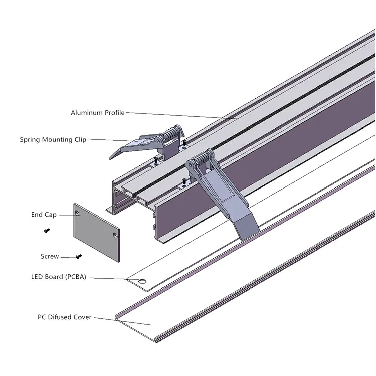 2020 IP20 Seamless Linkable Line Led Recessed Linear Light 6530