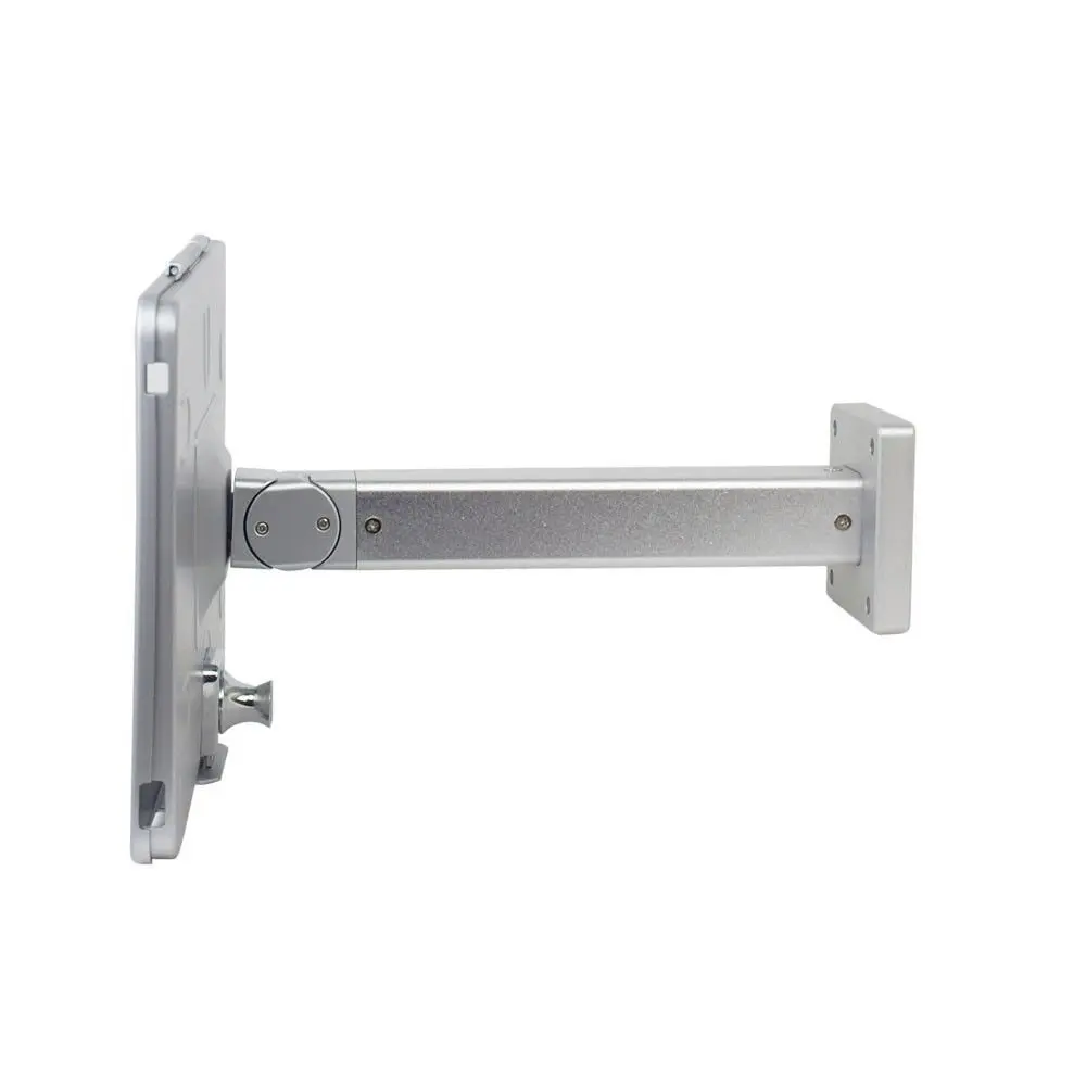 Lockable anti-theft tablet wall mounting bracket black silver desk/wall mount tablet enclosure security stand for ipad