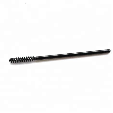 
50pcs/bag black plastic handle straight shape disposable mascara brush for eyelash 