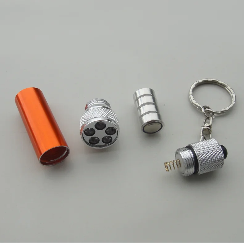 keyring mini cob flashlight hot selling promotional gifts 5 LED small pocket custom mini torch aluminum keychain flashlight