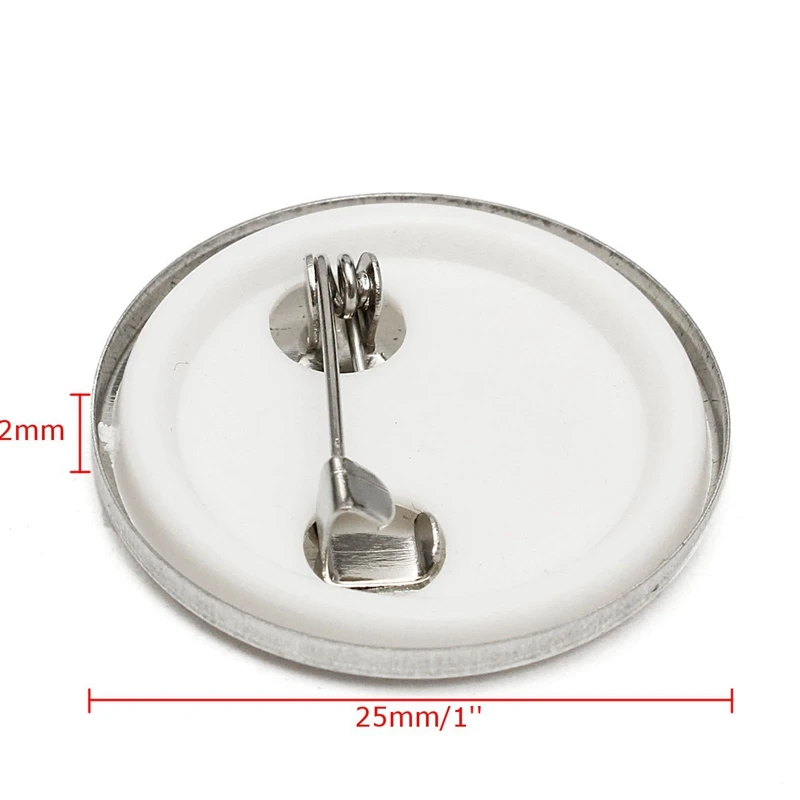 White Plastic Blank Pin Badge Button Parts Supplies for DIY Badge Craft Handmade Needlework Material Accessories