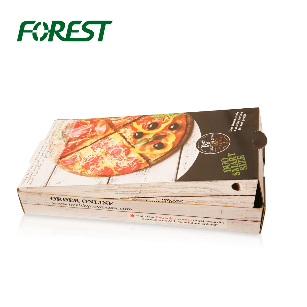 custom round corrugated pizza packing box design